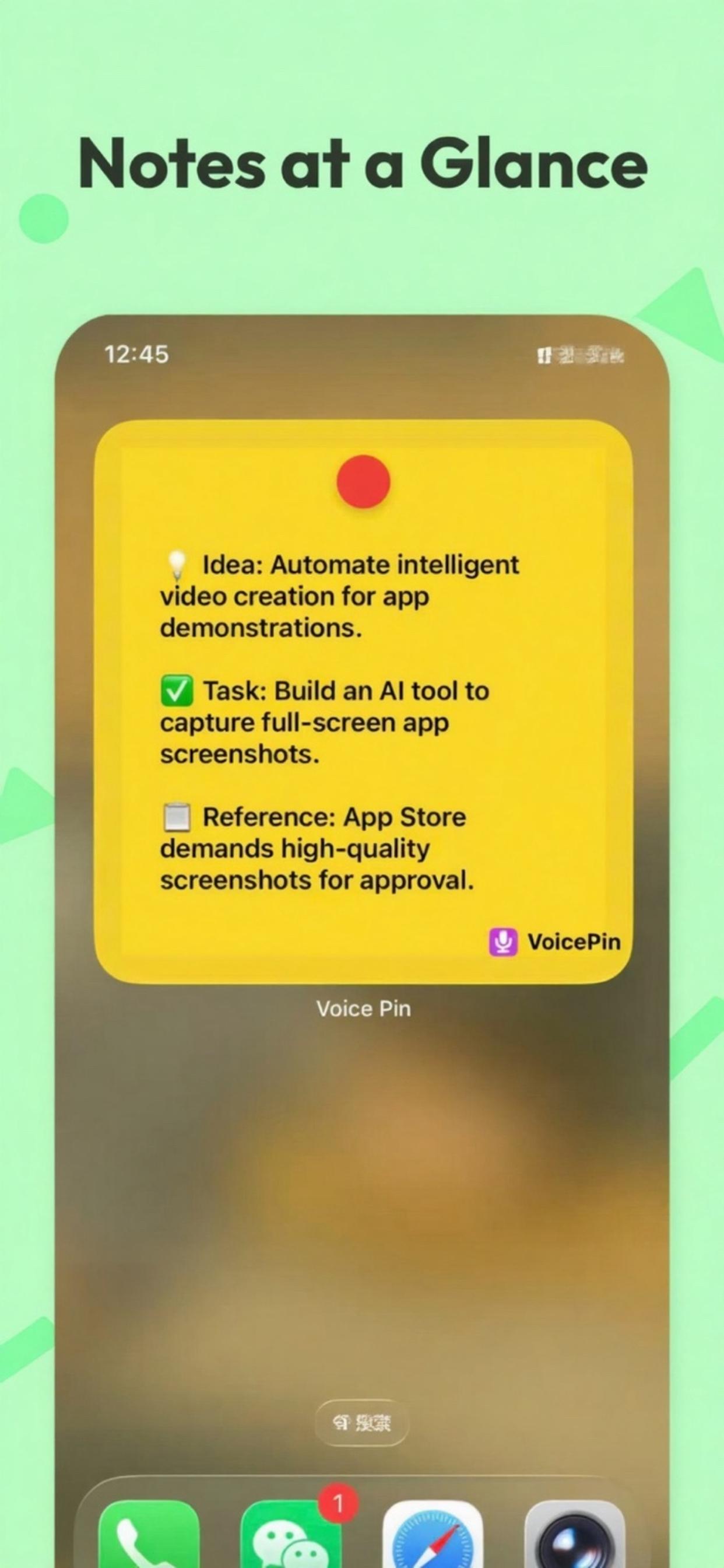 AI Voice PIN additional features and interface
